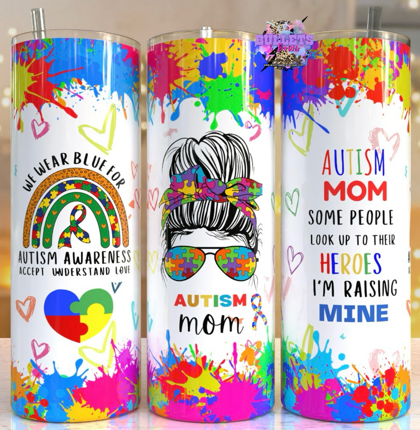 Autism Tumblers ❤️🧡💛💚💙💜