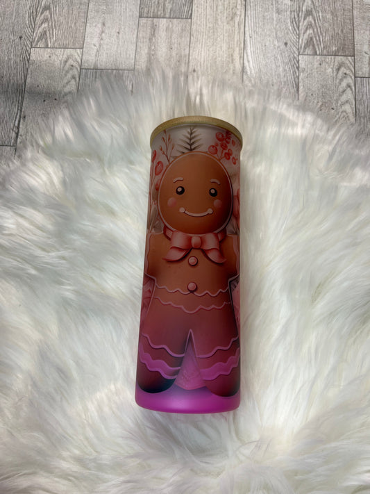 Live Sale cup • sublimation • 20oz glass gingerbread