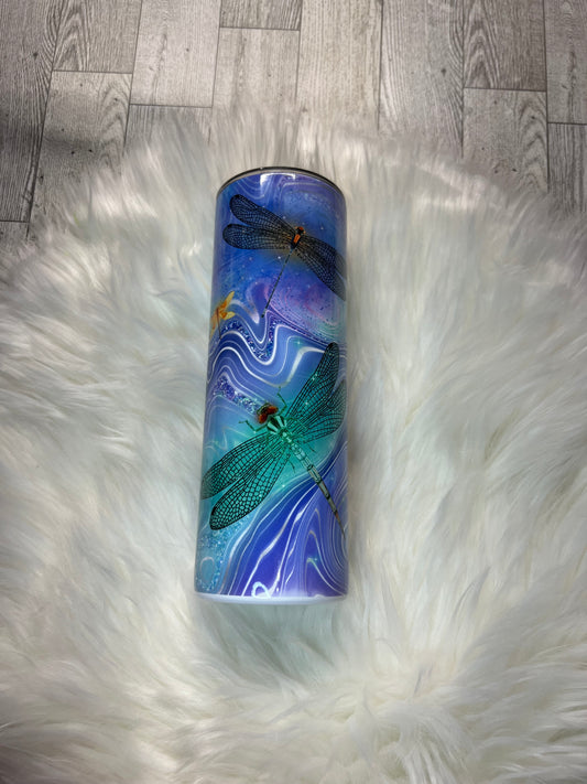 Live Sale cup • sublimation • 20oz stainless dragonflies