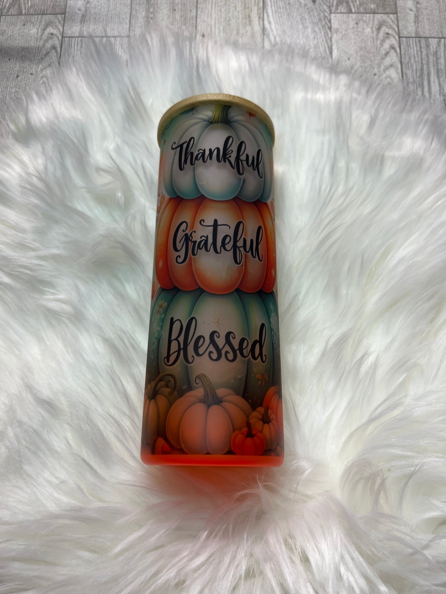 Live Sale cup • sublimation • 20oz glass thankful