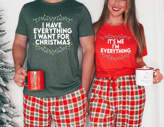 Everything for Christmas couples unisex tees