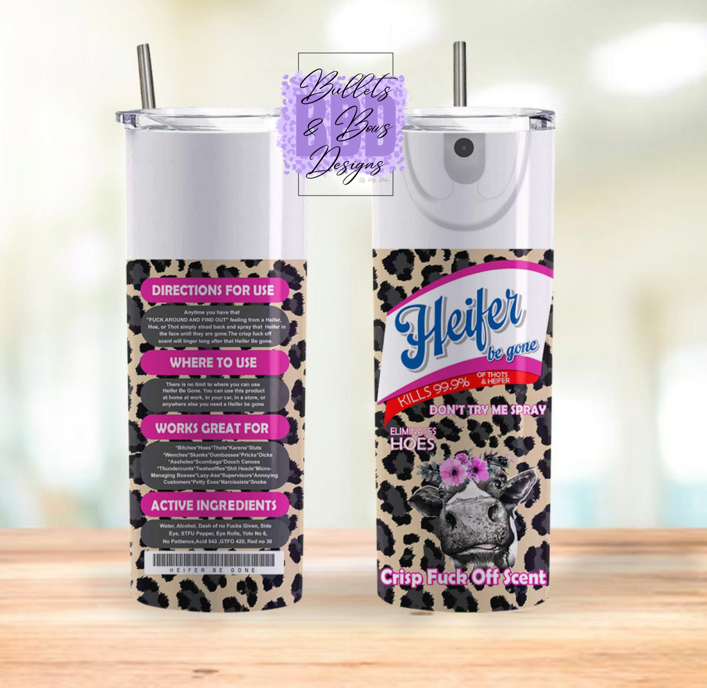 Heifer Spray Can tumbler