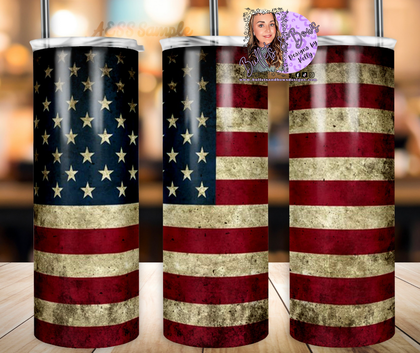 American Flag tumbler