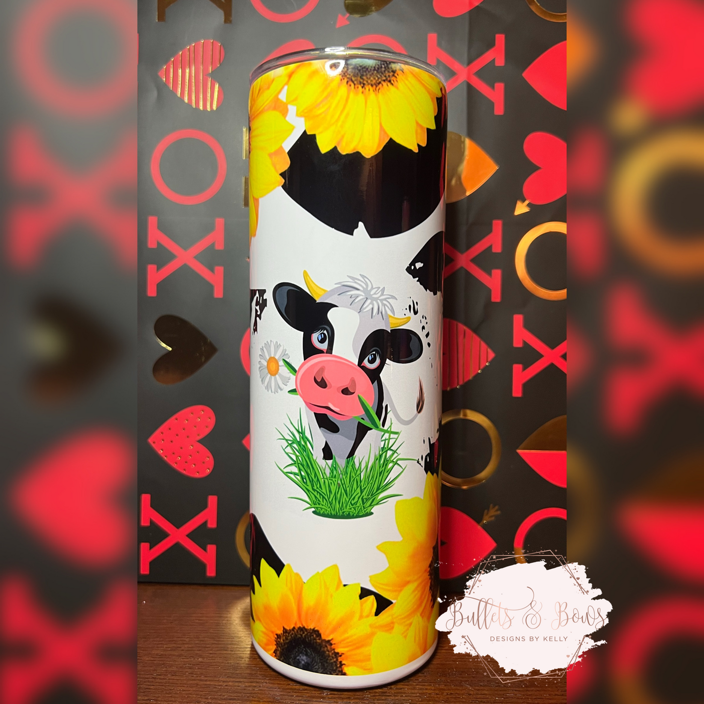 Sunflower Cow tumbler