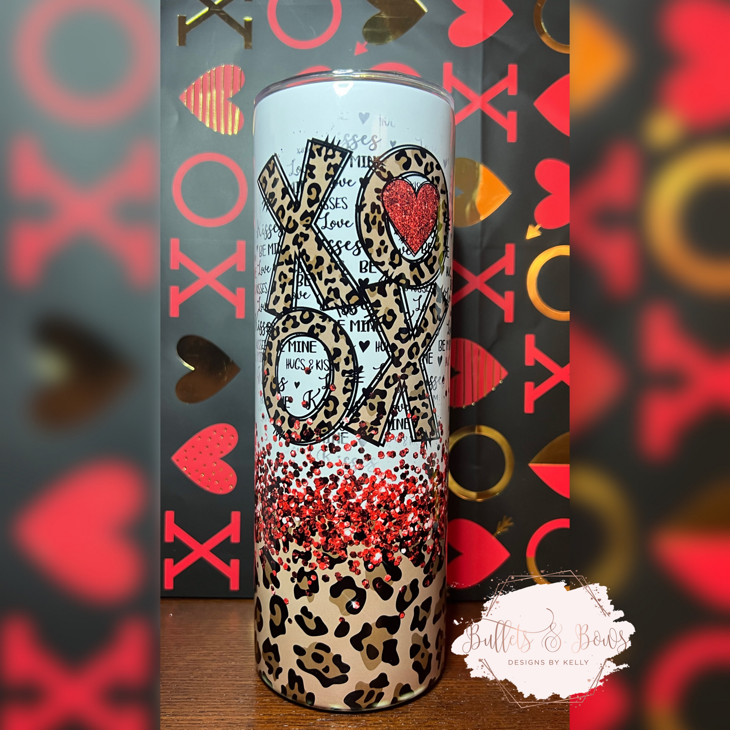 XOXO Leopard tumbler