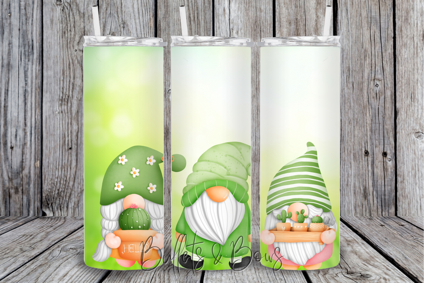 Green Gnomes tumbler