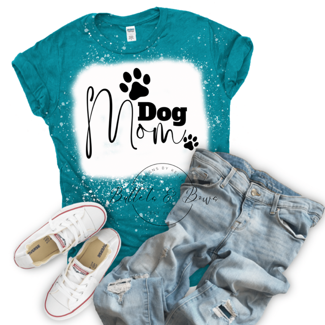 Dog Mom unisex bleached tee