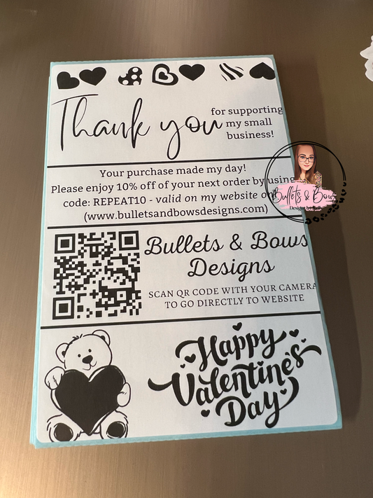 Back Sticker Labels for Shipping - Valentines