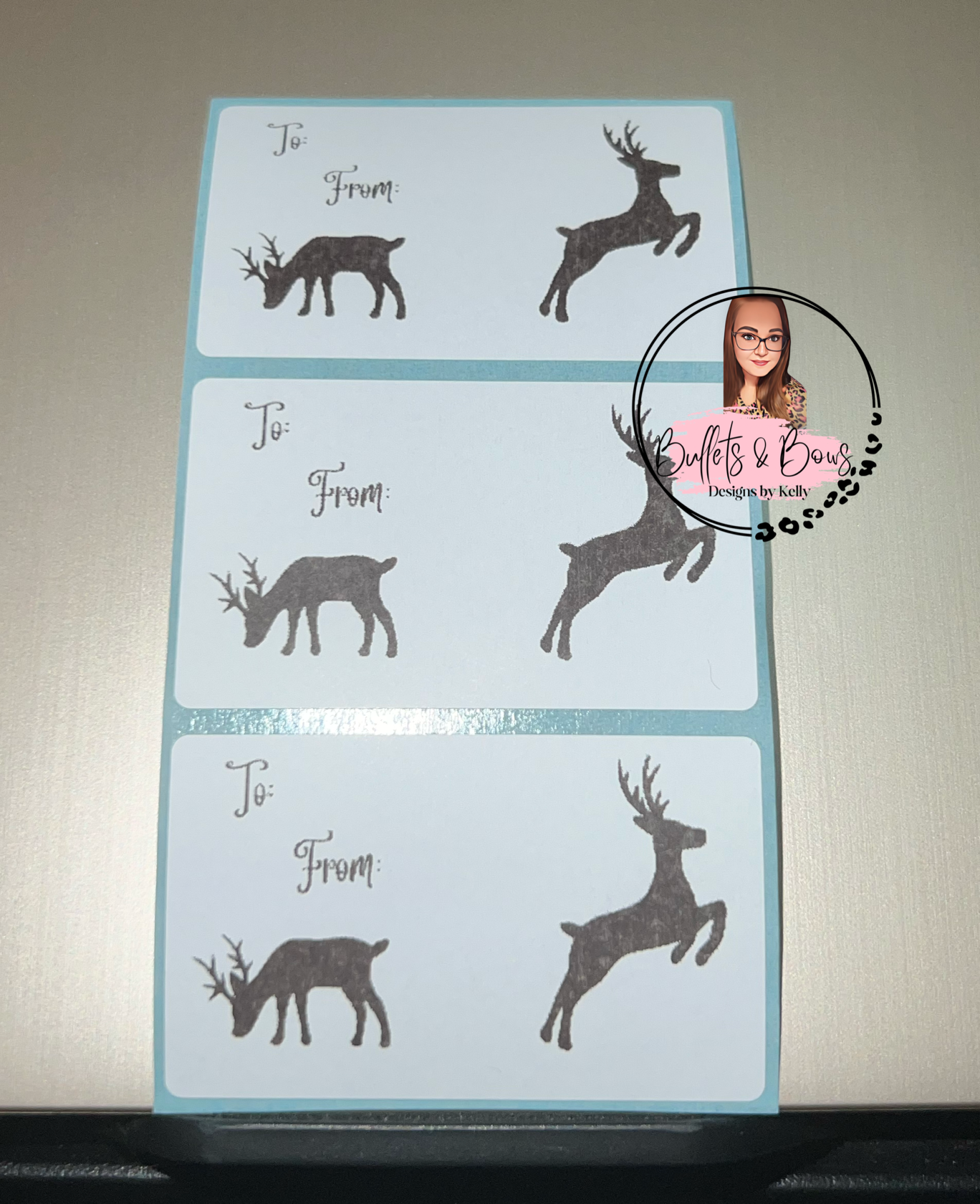 Deer Gift Tag stickers