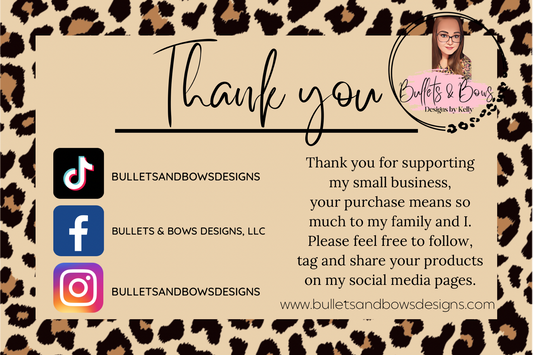 Leopard Thank You cards