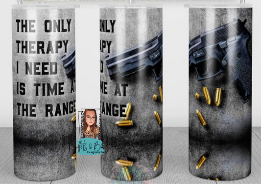 Pew Pew Therapy tumbler