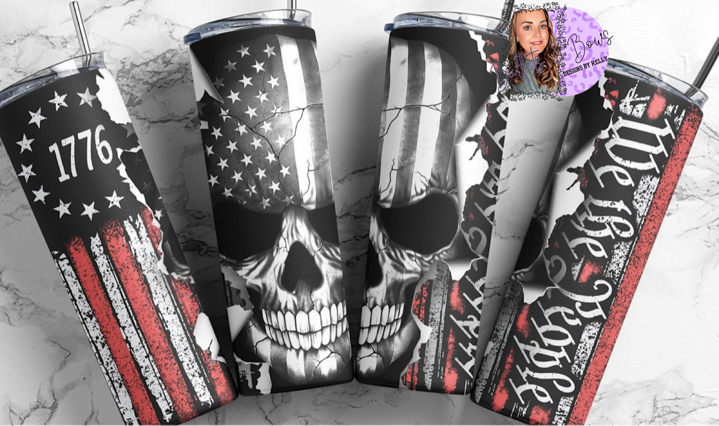 We The People w/skull tumbler