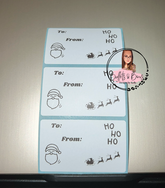 Ho Ho Ho Gift Tag stickers