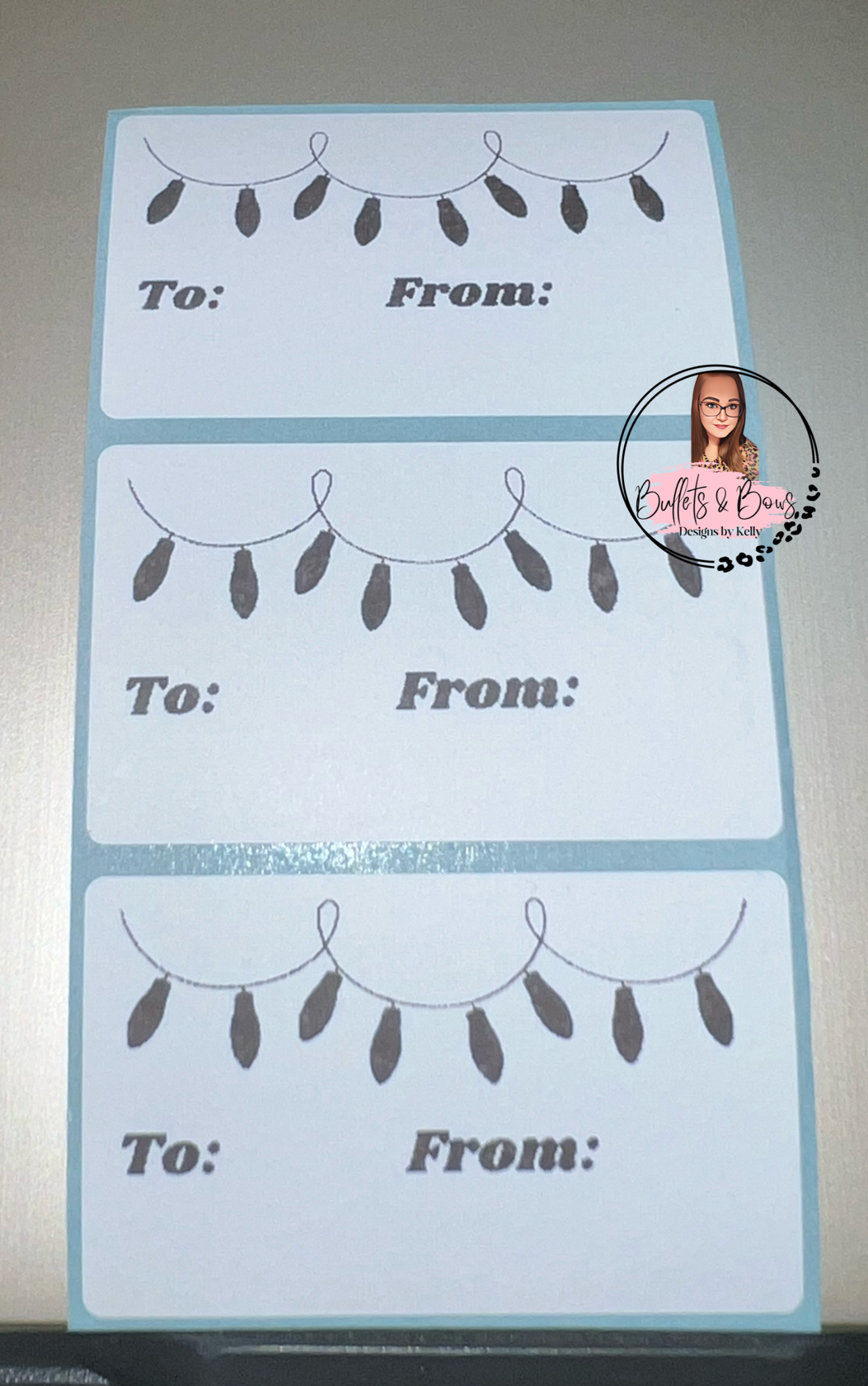 Christmas Lights Gift Tag stickers