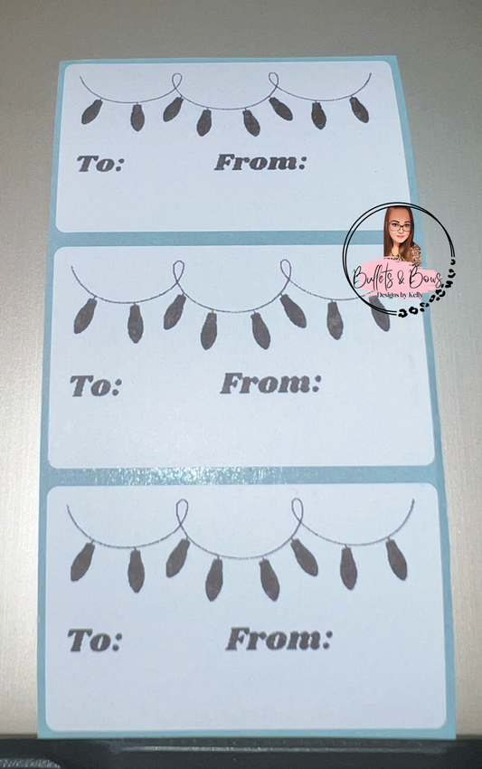 Christmas Lights Gift Tag stickers